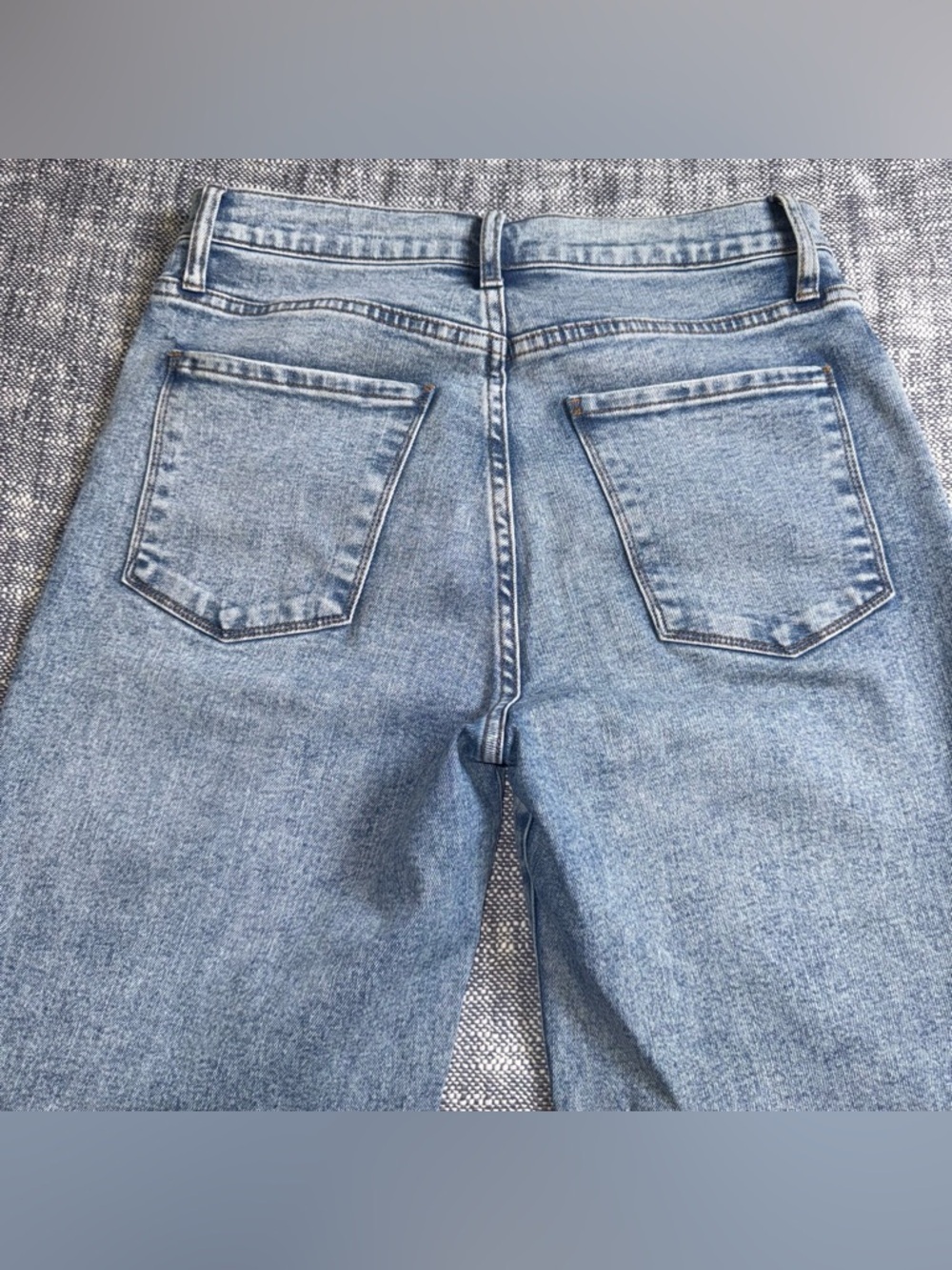 Evereve The Ever Trouser High Rise Wide Leg Jeans sz 29 Blue Button Fly long - Picture 11 of 13